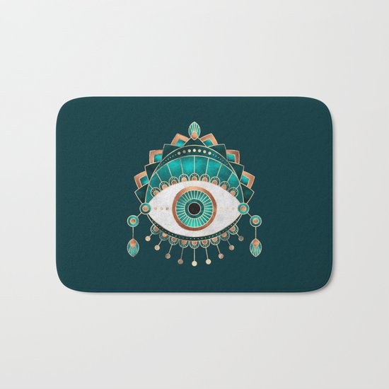 Teal Eye Bath Mat