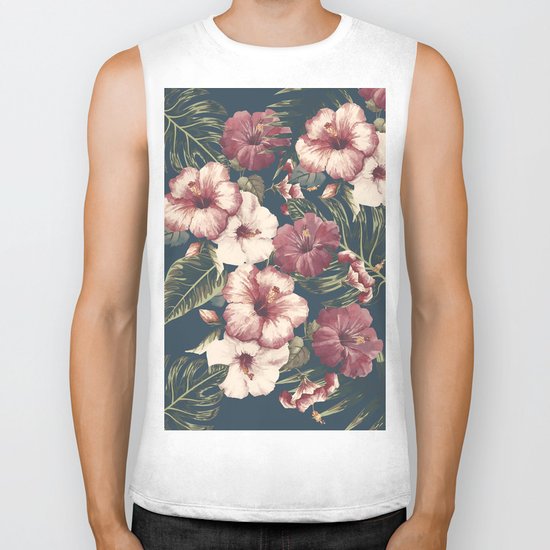 Flower pattern A Biker Tank