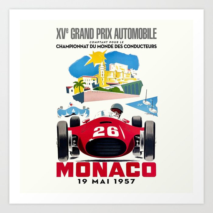 Classic Grand Prix Poster Art Print By Roadtottack Society6