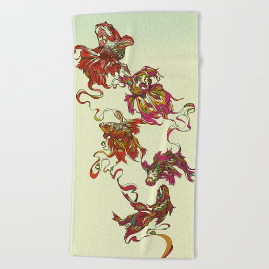 Tanged Veiltail Rainbow Beach Towel