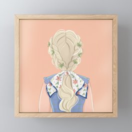 Braided Ponytail Framed Mini Art Print
