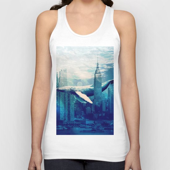 Blue Whale in NYC Unisex Tank Top