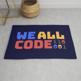 We All Code - Dark Rug