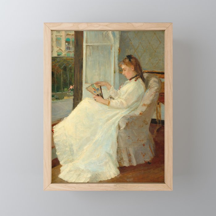 The Artist's Sister at a Window, 1869 by Berthe Morisot Framed Mini Art Print