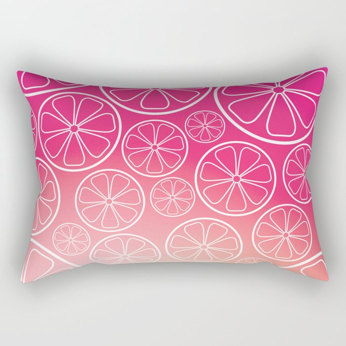 Citrus slices (pink) Rectangular Pillow