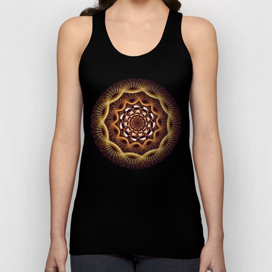 Golden curves and tribal patterns Unisex Tank Top