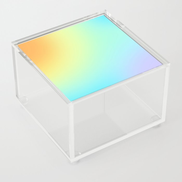 Unique Pastel Rainbow Gradient Acrylic Box