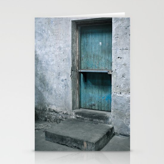 What's behind the old blue door? Stationery Cards