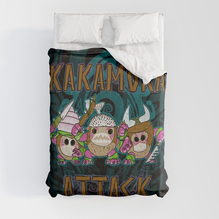 Kakamora Attack Duvet Cover