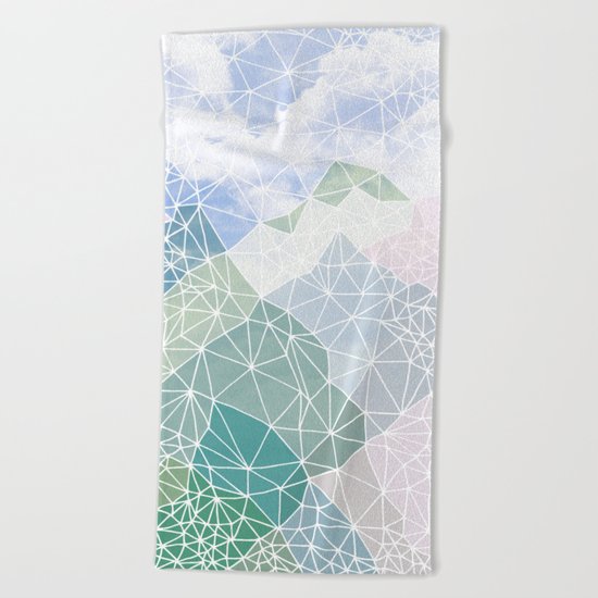 Multicolour Magic Mountains Beach Towel