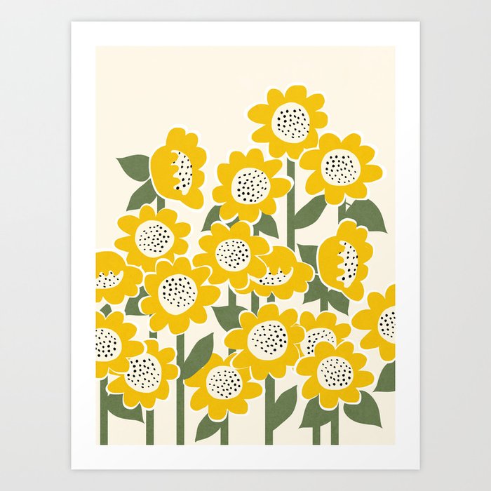 Sunny Flowers #1 Art Print