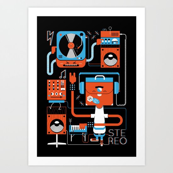 Stereo Found Art Print