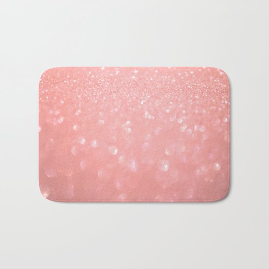 Pink luxury sparkling glitter pattern Bath Mat