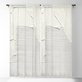 Relief [2]: an abstract, textured piece in white by Alyssa Hamilton Art Blackout Curtain
