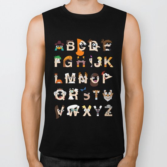 P&F Alphabet Biker Tank