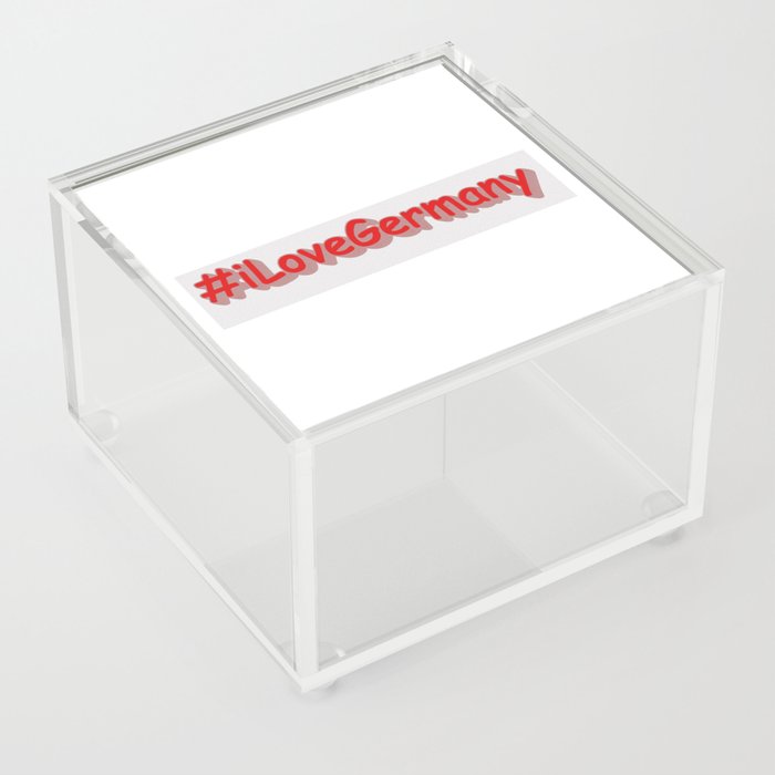 "#iLoveGermany" Cute Design. Buy Now Acrylic Box