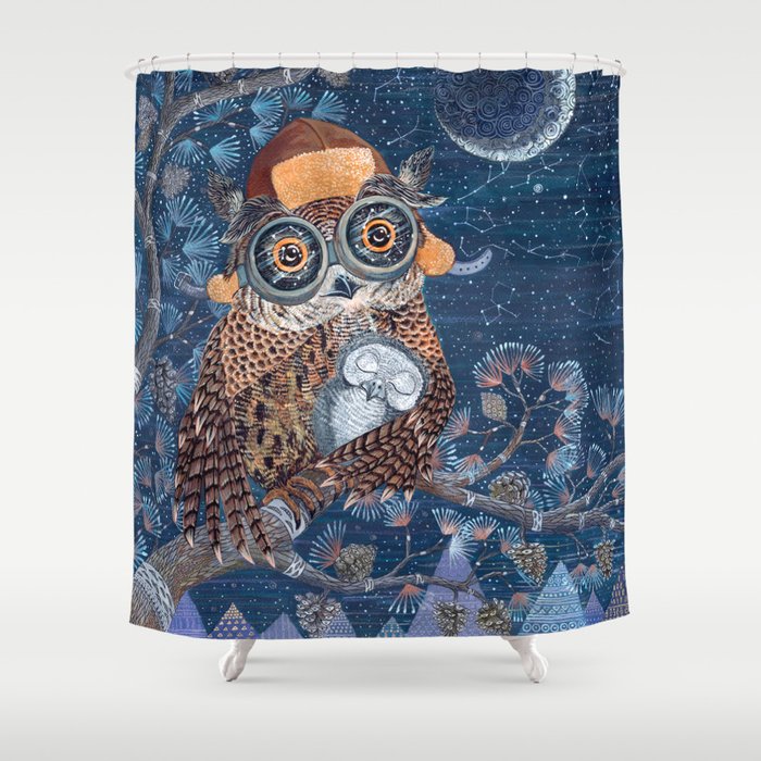 Owl mother Shower Curtain