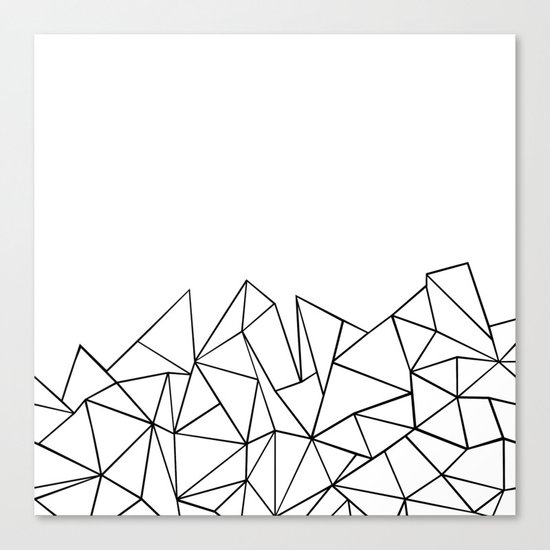 Ab Peaks White Canvas Print