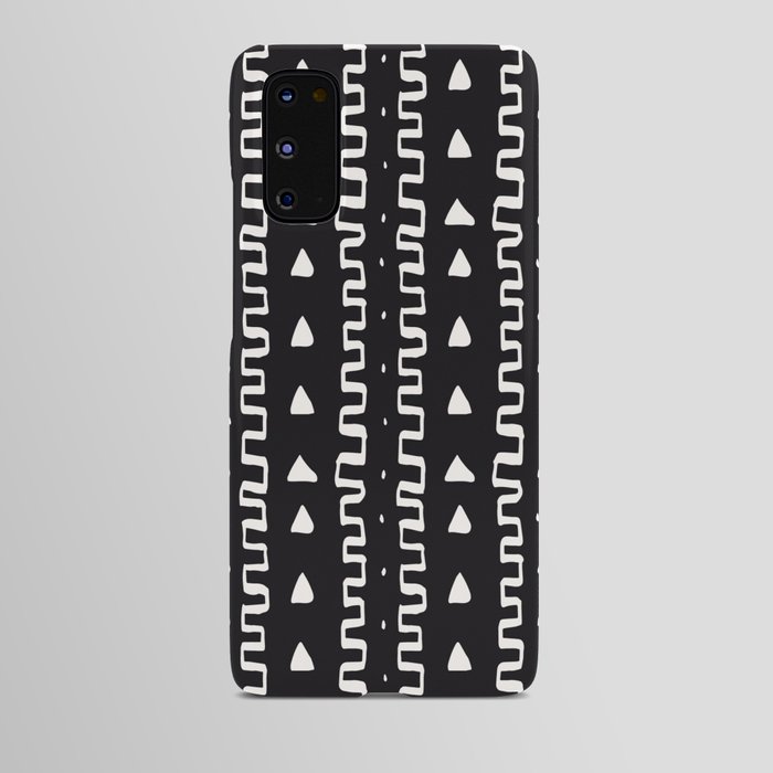 Merit Mud Cloth Black and White Triangle Pattern Android Case