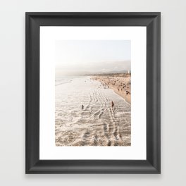 Coast Of California Santa Monica  Photo | Pacific Ocean Beach Art Print | USA Travel Photography Framed Art Print