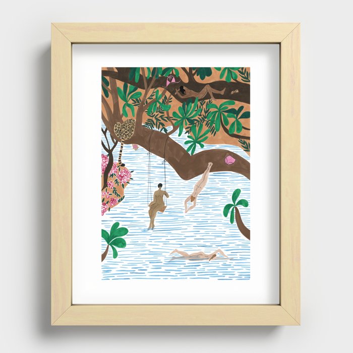 The Jungle Beach Recessed Framed Print