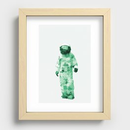 Spaceman AstronOut (off white and green) Recessed Framed Print