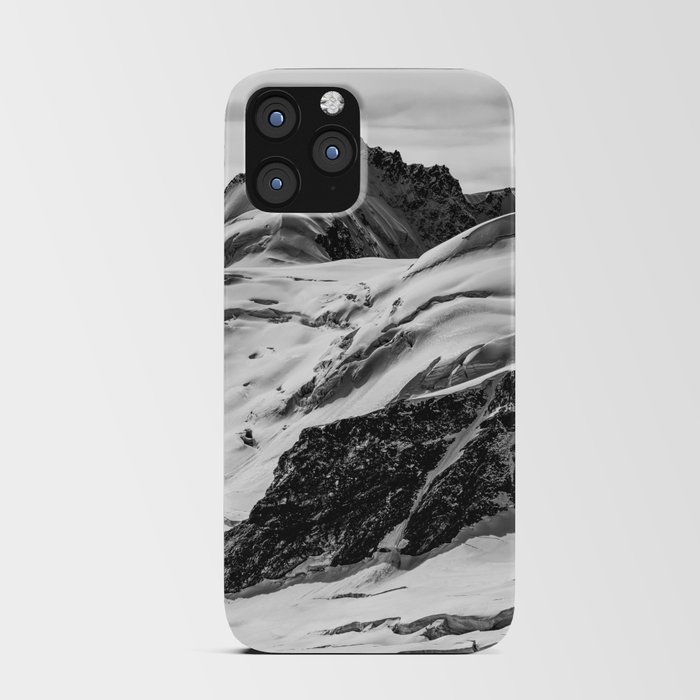 Jungfraujoch Black and White iPhone Card Case