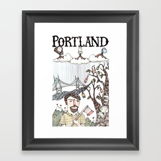 Portland, Oregon Framed Art Print