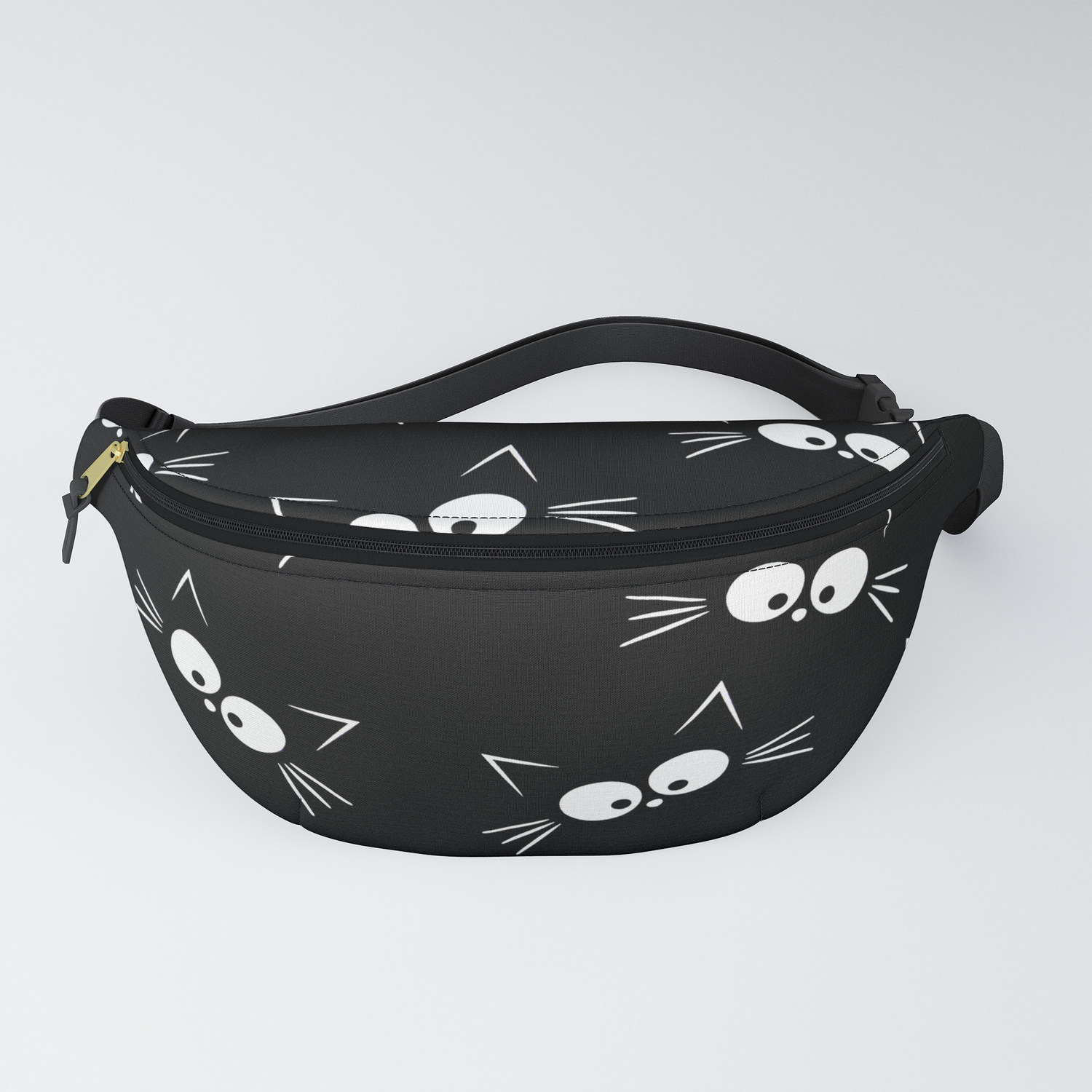 cute black fanny pack