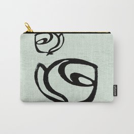 Flowers, Mother-Daughter, Mint Green Carry-All Pouch
