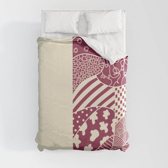 Abstract geometric pattern collection in color block 2 Duvet Cover