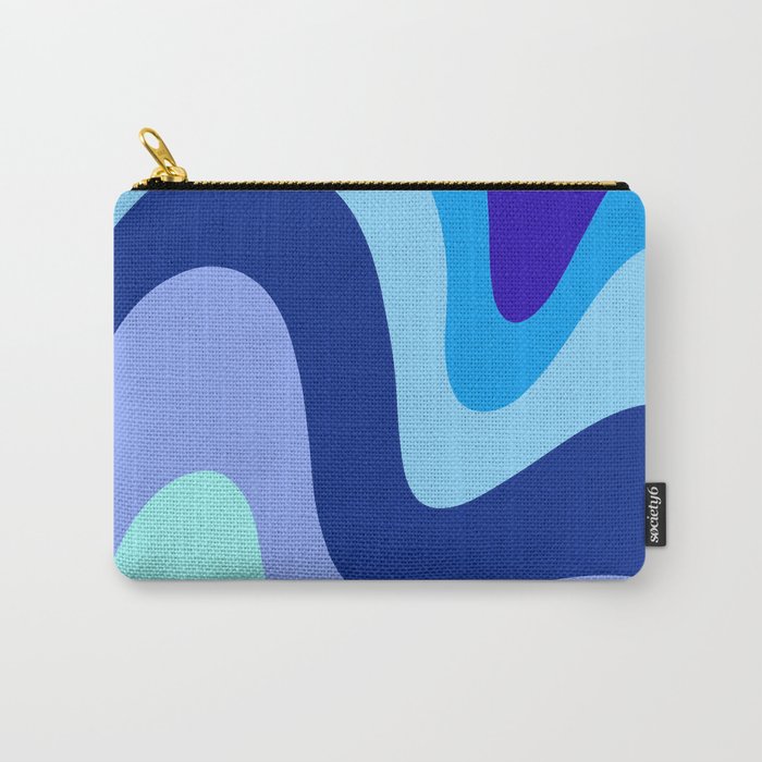 Retro Waves 1 (Blues) Carry-All Pouch