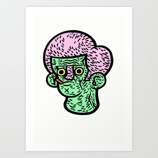 Just chewing Art Print