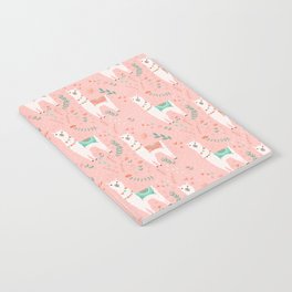Lovely Llama on Pink Notebook