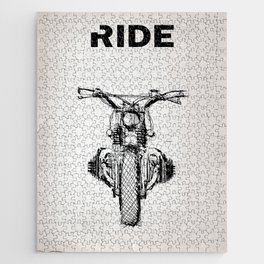 Vintage retro motorcycle lines  Jigsaw Puzzle