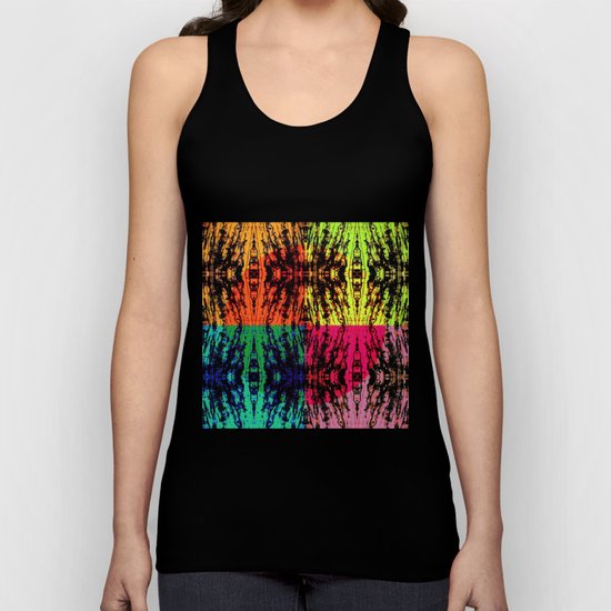 4 different squares Unisex Tank Top