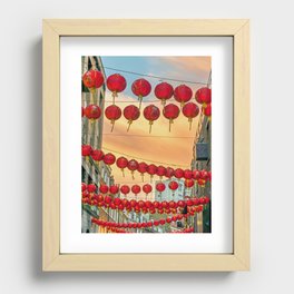 Chinese lanterns Recessed Framed Print