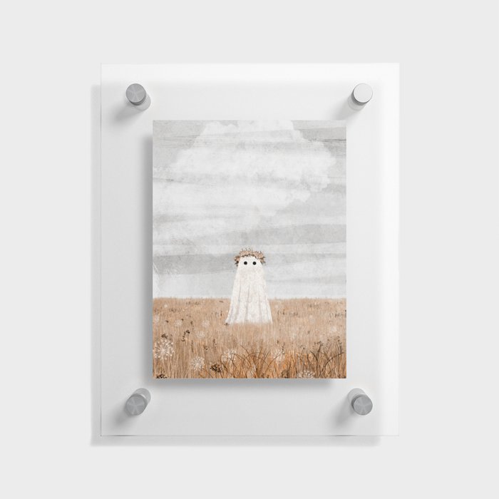 There's a Ghost in the Meadow Floating Acrylic Print