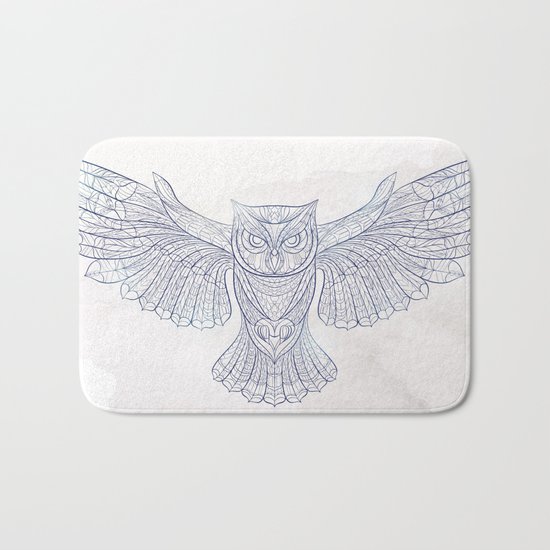 Ethnic Owl Bath Mat