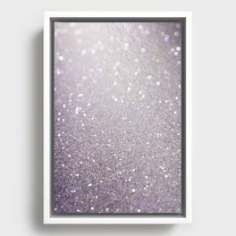 Silver Iridescent Glitter Framed Canvas