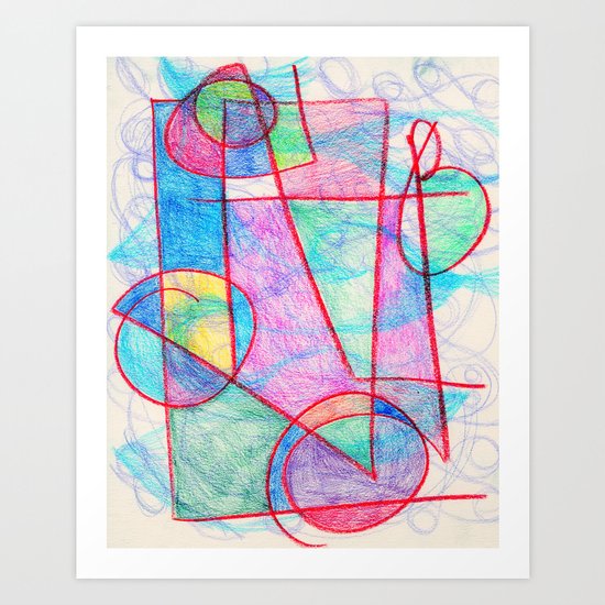 Pinks and Blues Art Print