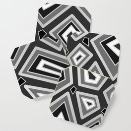 Abstract black geometrical shapes Coaster