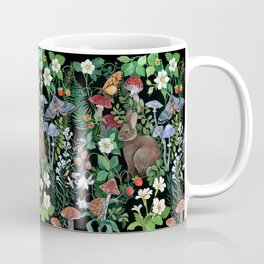 Rabbit and Strawberry Garden Mug