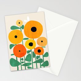Sunflower and Bee Stationery Card