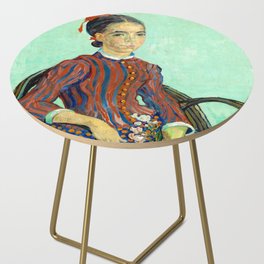 La Mousme, Sitting in a Cane Chair by Vincent van Gogh Side Table