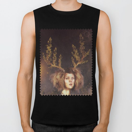 The Golden Antlers Biker Tank