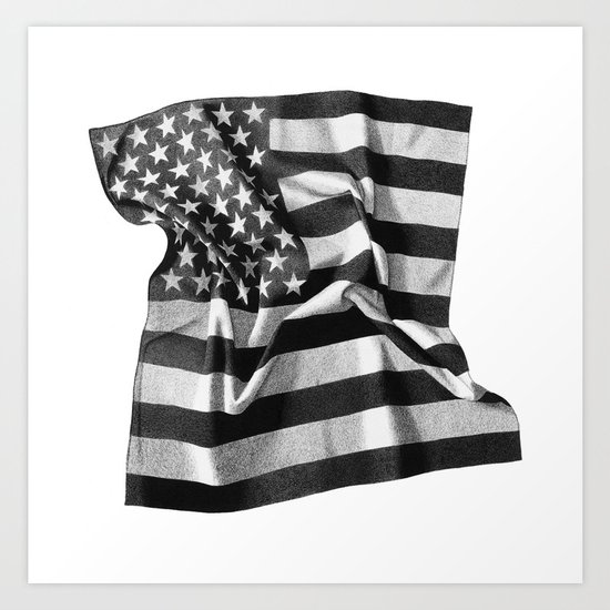 Flag Bandana Art Print