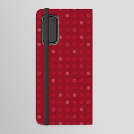 Red Mid Mod Flower Polka Dots Android Wallet Case
