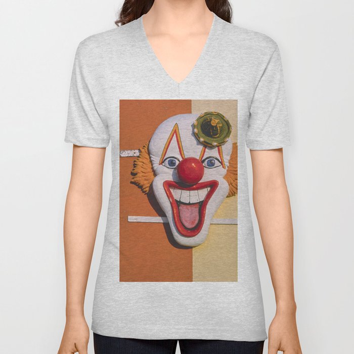 Clown Ornament, Seaside Heights, New Jersey  V Neck T Shirt