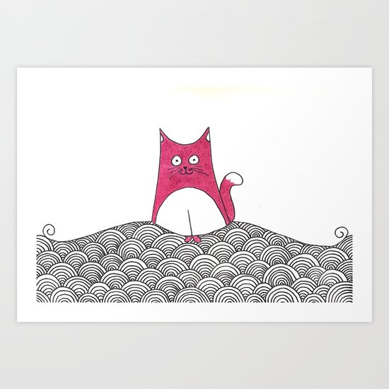 Tabs Cat Art Print